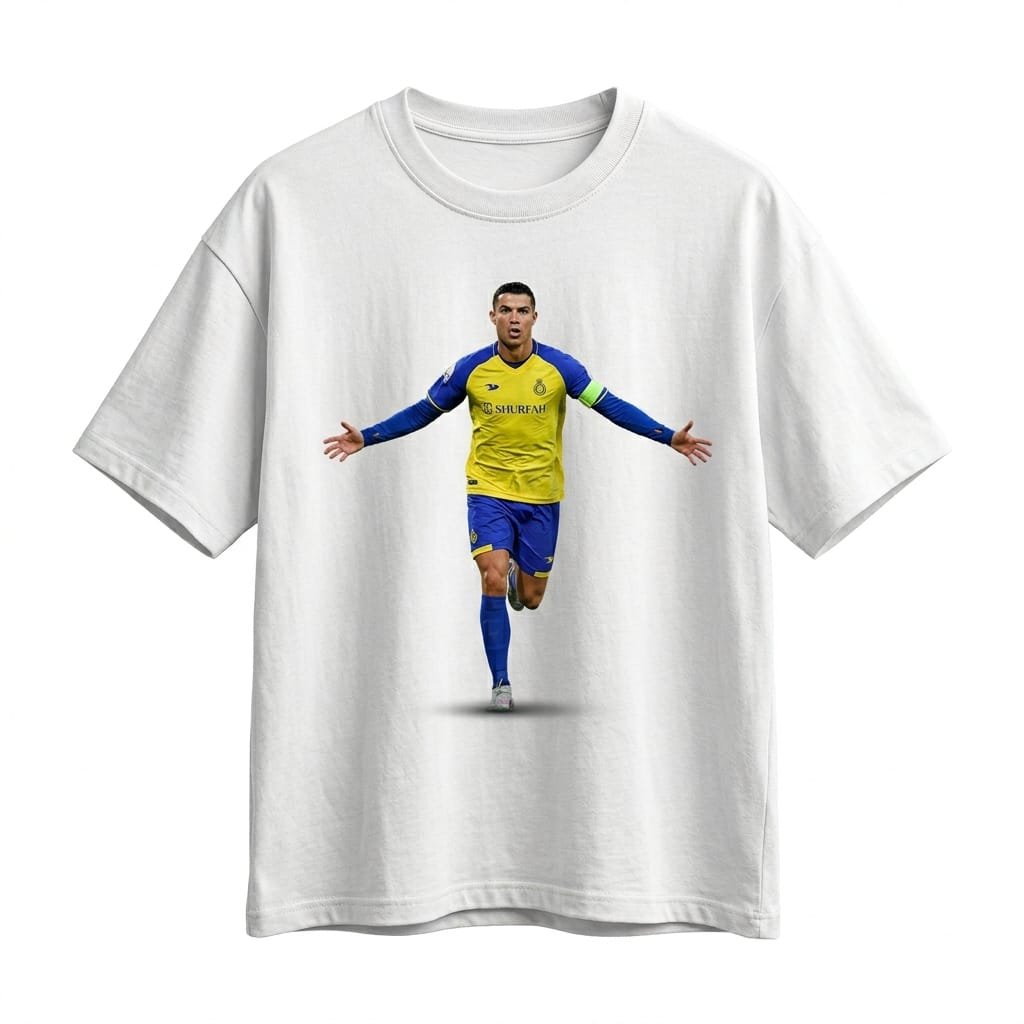 Cristiano Ronaldo Premium Graphic White T-Shirt