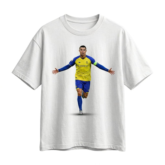 Cristiano Ronaldo Premium Graphic White T-Shirt