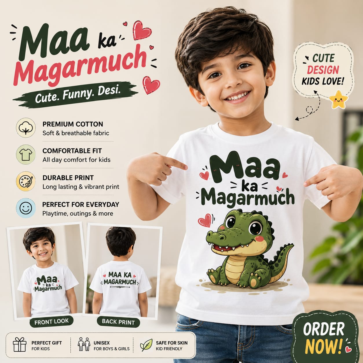 Maa Ka Magarmuch Kids T-SHIRT